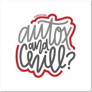 AutoX And Chill? - Gray / Red Posters and Art
